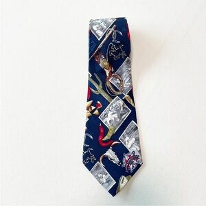 Nicole Miller 1995 Texas Rangers MLB All Star Game Western Silk Tie Baseball